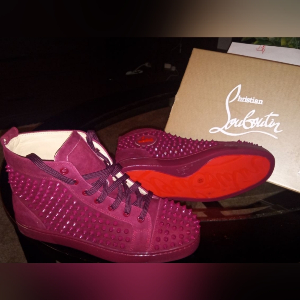 Christian louboutin Red bottom high top sneakers